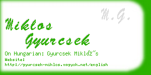 miklos gyurcsek business card